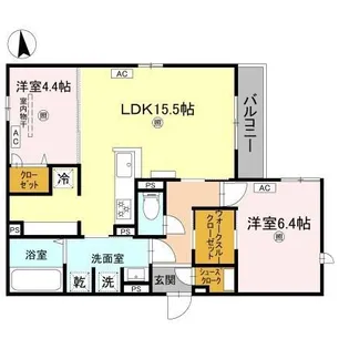 クラシスト千里丘上【3階】の間取り
