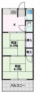 七尾山口文化【1F-3号室】の間取り