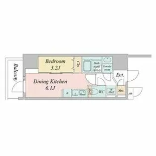 ルネフラッツ今池駅前SOUTH【0201号室】の間取り