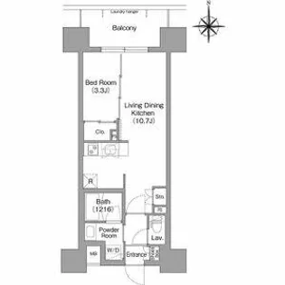 コンフォリア・リヴ東三国駅前ソルテラス【9階】の間取り