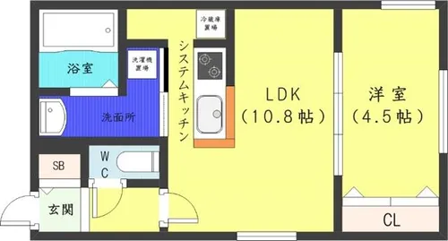 ブランシャールSH大通【3階】の間取り