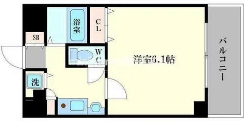 プレサンス難波OCAT前【4階】の間取り