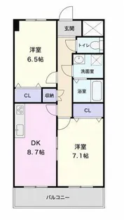 グリーンメゾン加藤【2A号室】の間取り