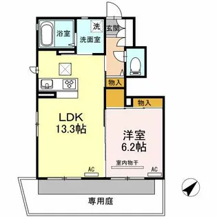 グラン メゾン大石 B棟【1階】の間取り