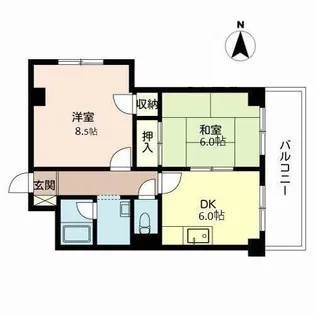 グロウブ東翠園【0301号室】の間取り