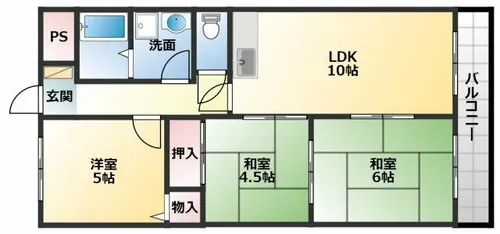 パラストオカザワ【2階】の間取り