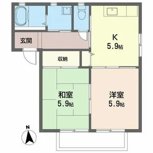 シャーメゾン高松【0205号室】の間取り