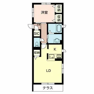 prendre kamino【0101号室】の間取り