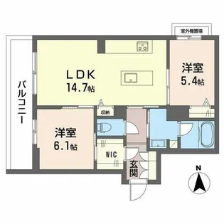 シャーメゾン プレアデス【0302号室】の間取り