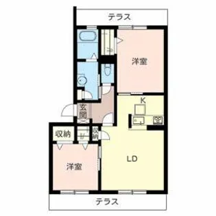 ロマネ 北田辺【0103号室】の間取り