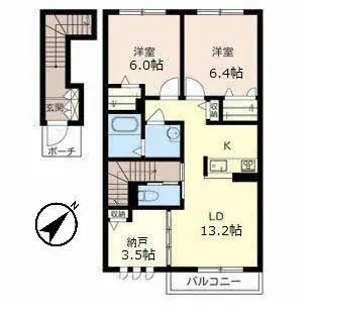 カーサベルデ長尾【0203号室】の間取り