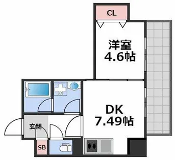 アートレジデンス上町【2階】の間取り