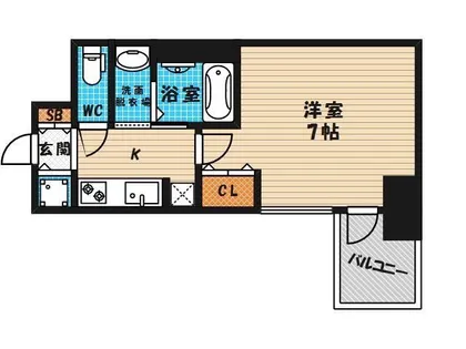 アスヴェル南森町【7階】の間取り
