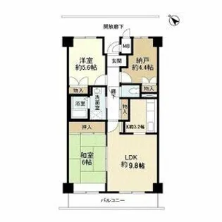 ヴェルドミール泉大津【5階】の間取り