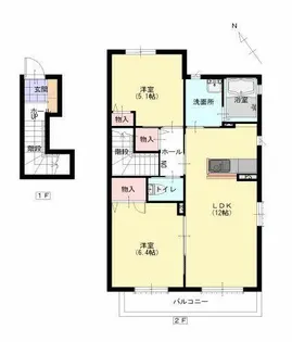 アルページュ B棟【2階】の間取り