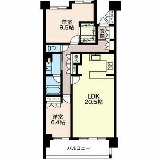 プライムメゾン富士見台【0202号室】の間取り