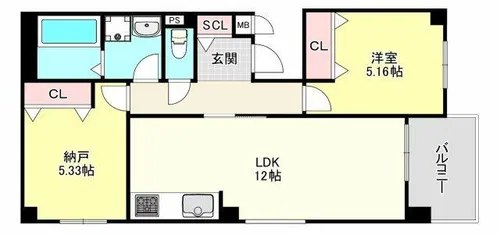 東祥グレイス角田【3階】の間取り