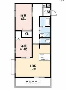 ハイツ沢添【1階】の間取り