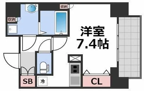 ドゥーエ玉造【12階】の間取り