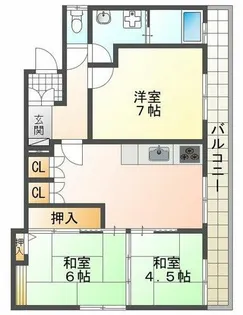 メゾン中原【2階】の間取り