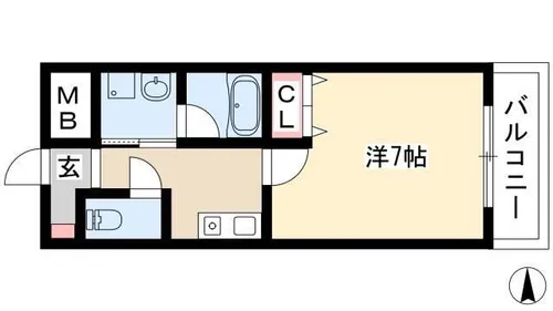 ベレーサ築地口ステーションタワー【506号室】の間取り