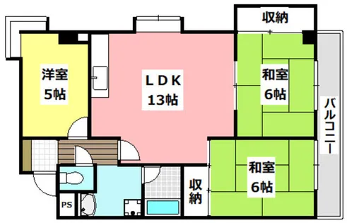 3LDKの間取り画像