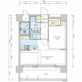 ネストピア博多グランドステージ【2階】の間取り