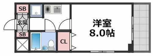 ラーク浜田ビル【7階】の間取り