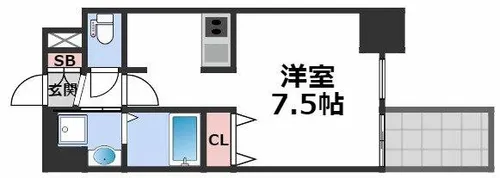 レオンコンフォート上本町【7階】の間取り