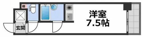 ハイツ森ノ宮【4階】の間取り