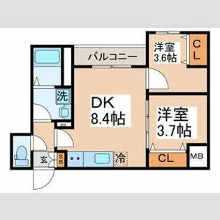 D porta wisteria【1階】の間取り