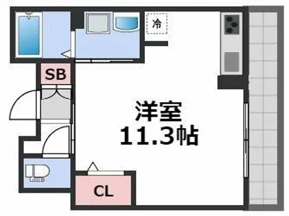 ソルプレーザ玉造【1階】の間取り