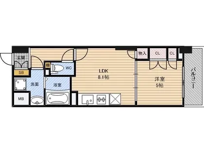 大拓ハイツ22【9階】の間取り