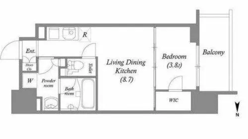 エル・セレーノ天満橋【8階】の間取り