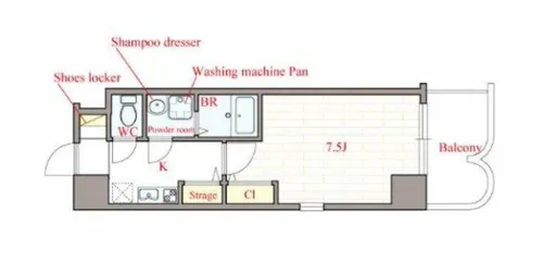 M’s Stream【6階】の間取り