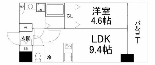 プレサンス立売堀パークシティ【14階】の間取り