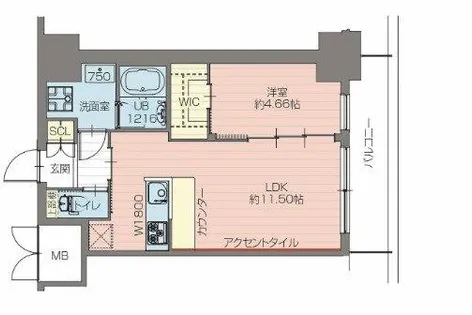 プレジオ恵美須【6階】の間取り