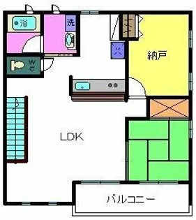 アンシャンテ・シェソワ【203号室】の間取り