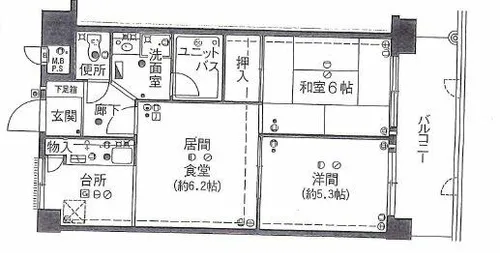 エスポアール江戸堀【906号室】の間取り