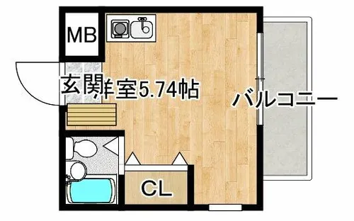メゾン江坂EAST【206号室】の間取り