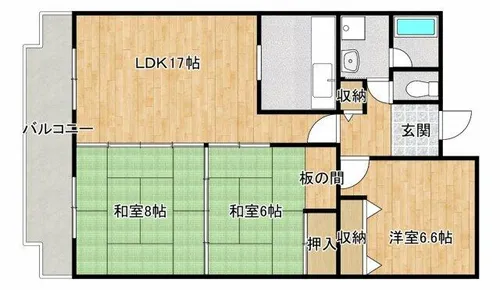 メゾン北千里【302号室】の間取り