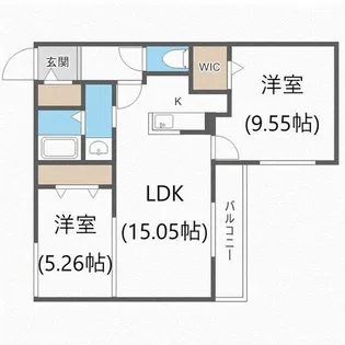 ウエリスアーバン南8条【2階】の間取り