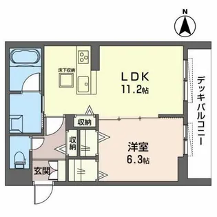 シャーメゾン リアン 富雄元町【1階】の間取り