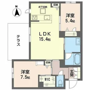 メゾン ブランカ あびこ南【0105号室】の間取り
