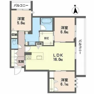 メゾン ブランカ あびこ南【0201号室】の間取り
