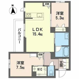 メゾン ブランカ あびこ南【0205号室】の間取り