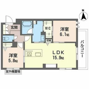 メゾン ブランカ あびこ南【0302号室】の間取り