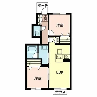 レイク ファミーユ【0106号室】の間取り