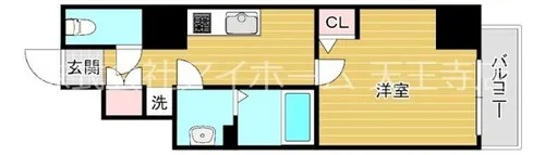 エグゼ阿倍野【8階】の間取り