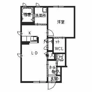 シャトーサイド【0101号室】の間取り